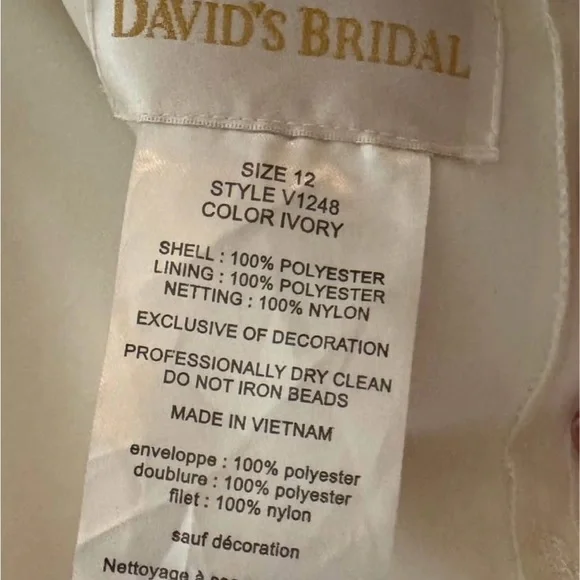 David's Bridal Flower Girl Dress Sz 12 - Picture 5 of 5